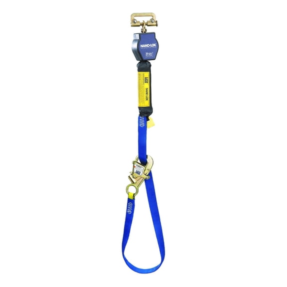 DBI/SALA 9' Nano-Lok Tie-Back Self-Retracting Nylon Web Lifeline With WRAPABAX Gated Snap Hook And Quick Connection