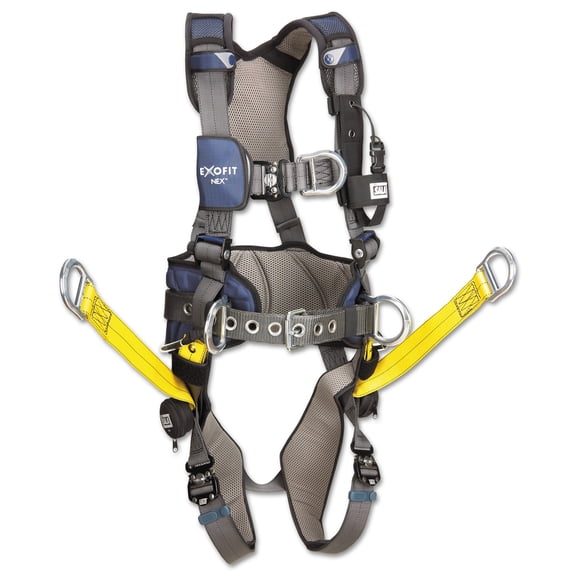 DBI-SALA ExoFit NEX Construction Harnesses, Back & Side D-Ring, Duo-Lok QuickConnect, Med