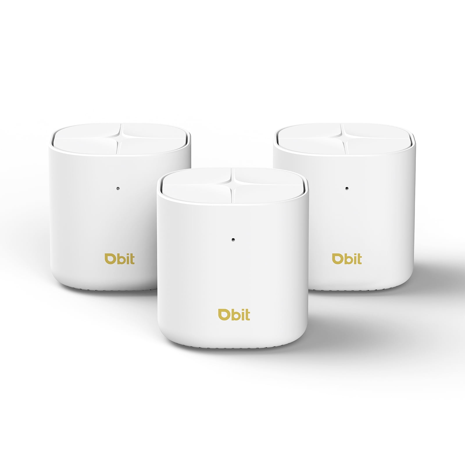 DBIT AX1800 WiFi 6 Whole Home Mesh Wi-Fi System, Dual-Band Coverage up to 6,500 sq. ft. and 150 Devices, Replaces Wireless Router and Extender (D-MAX5, 3-Pack, 6 Gigabit Ethernet Ports in Total)