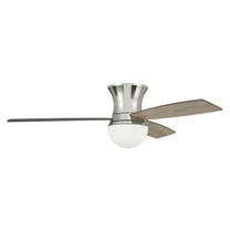 DBK52PLN3 Craftmade Lighting Daybreak - 3 Blade Flush Mount Ceiling Fan with Light Kit In Contemporary Style-14.09 Inches Tall and 52 Inches