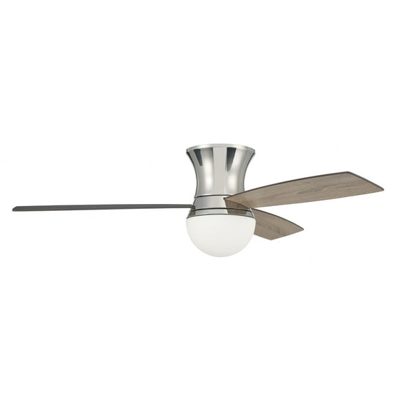 DBK52PLN3 Craftmade Lighting Daybreak - 3 Blade Flush Mount Ceiling Fan with Light Kit In Contemporary Style-14.09 Inches Tall and 52 Inches