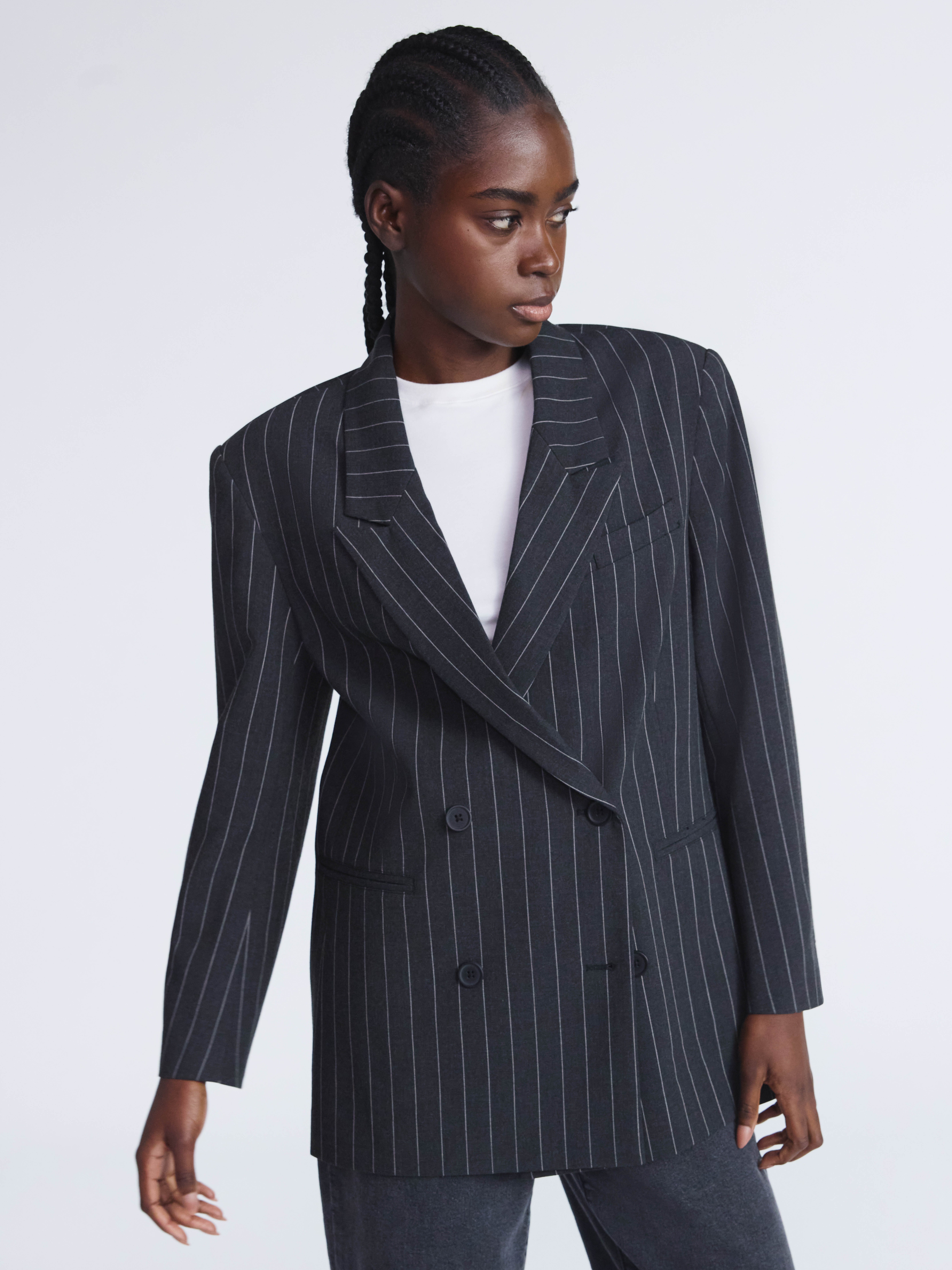 Scoop Women’s and Women’s Plus Pinstripe Oversized