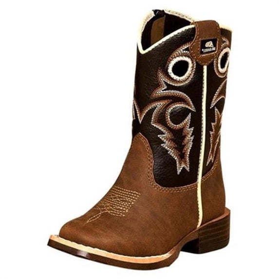 DBL Barrel 4419202-07.5 Western Boots Boys Kids, Brown - Size 7.5