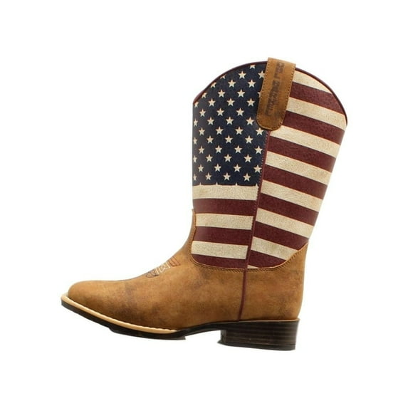 Twister Western Boots Boys Jacob USA Flag Square Multi-Color 446000108