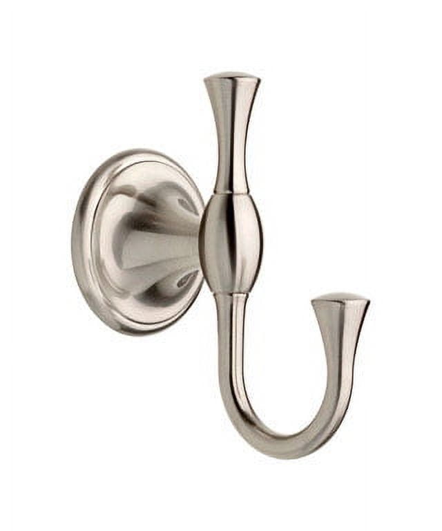 Delta Meridian Satin Nickel Robe Hook 5.8 in. L Zinc
