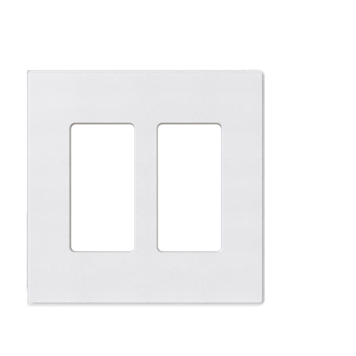 DBL ROCKER WALLPLATE SCREWLESS
