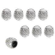 DBOO 8 Pack Handmade Crystal Rhinestone Tire Valve Stem Caps, Wheel Tire Valve, Attractive Dustproof Bling Car Accessories, Universal for Cars, Trucks and Motorcycles-White