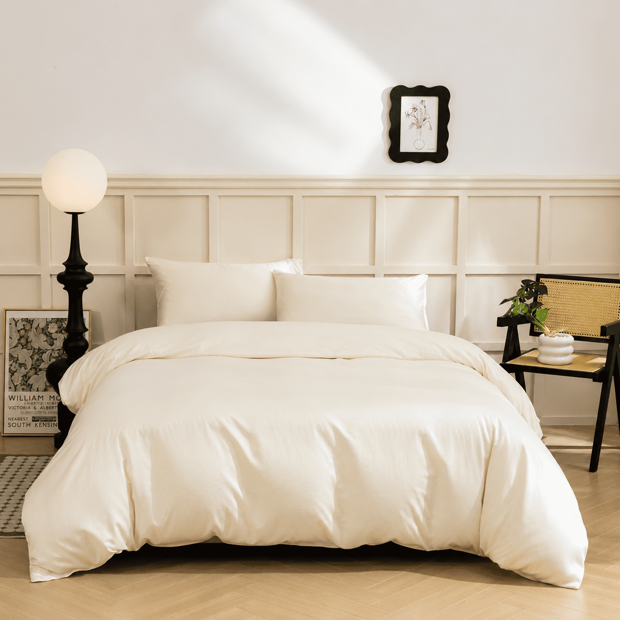 DBOZE 3 Pieces Satin Duvet Cover With Zipper Closure Bedding Sets 1800 Series Luxury Rich Silk Silky Super Soft Solid Color Reversible Honeymoon Wrinkle Free (King, Gold)