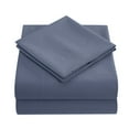 thumbnail image 1 of DBOZE Bedding, Bed Sheets Set 4 Piece Bedding Brushed Cotton Blend Shrinkage and Fade Resistant Easy Care,Dark Blue, Cal King, 1 of 3