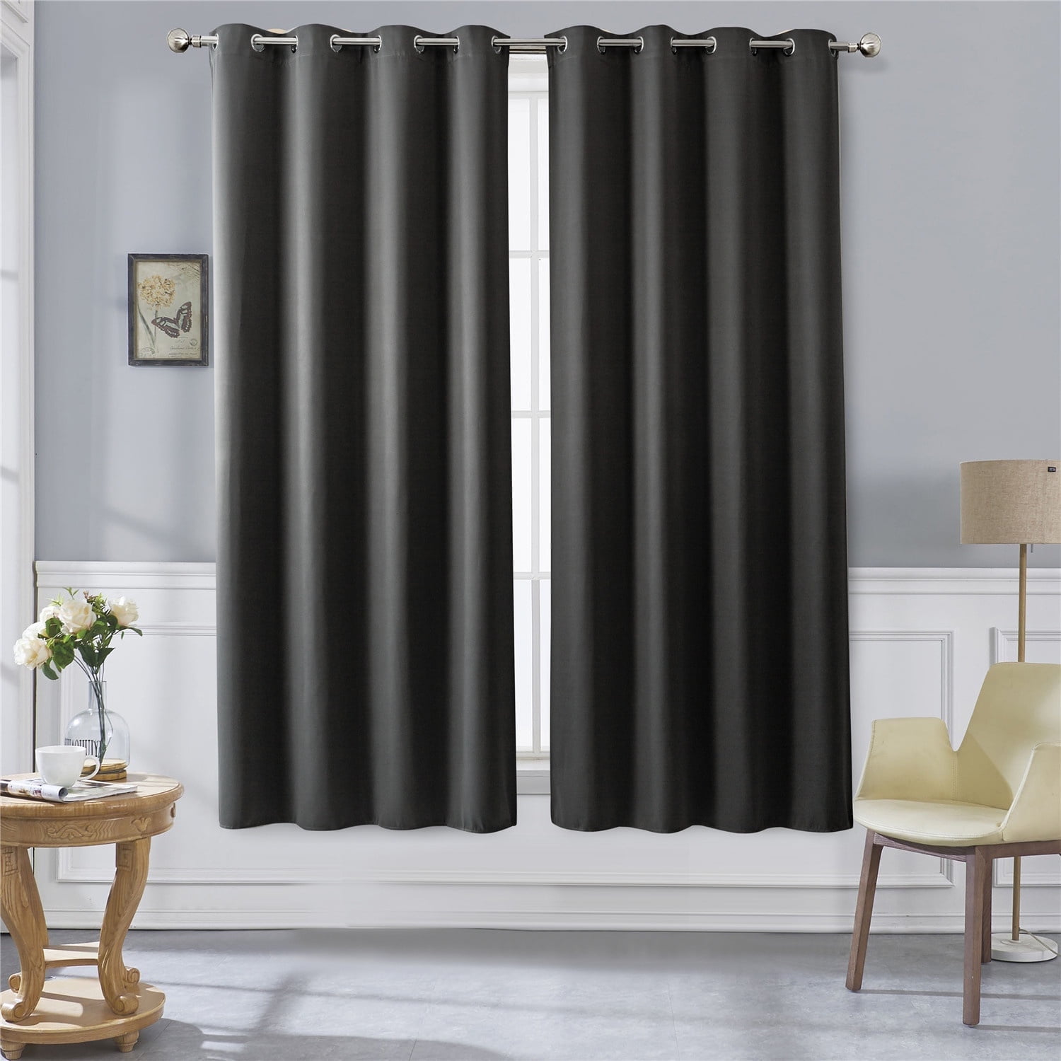 DBOZE Blackout Curtains 63 inches Long - Grommet Thermal Insulated Room