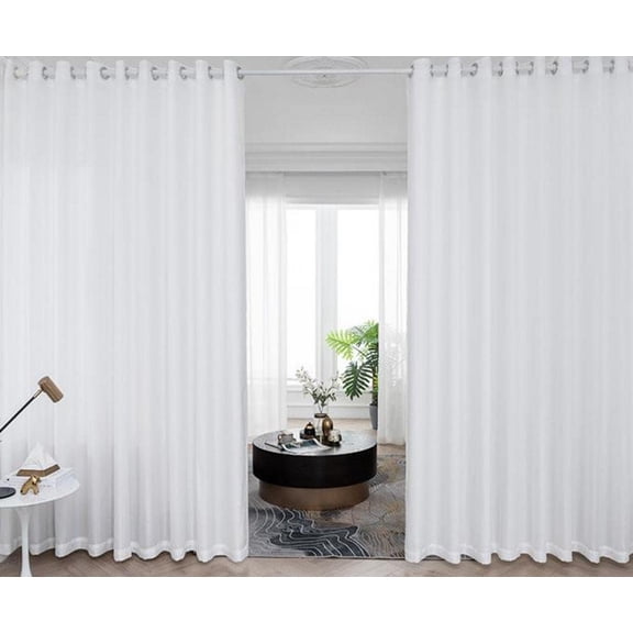 DBOZE Blackout Curtains for Bedroom & Living Room, 2 Panels Set, Thermal Insulated Room Darkening Window Curtains with Grommet Top, Soft Polyester Drapes for Better Sleep, White, 53 x 63 Inch