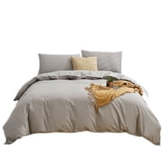 DBOZE Cotton Blend 5 Pieces Bed In A Bag Down Alternative Comforter Sets ,Silver Gray-King/ Cal King