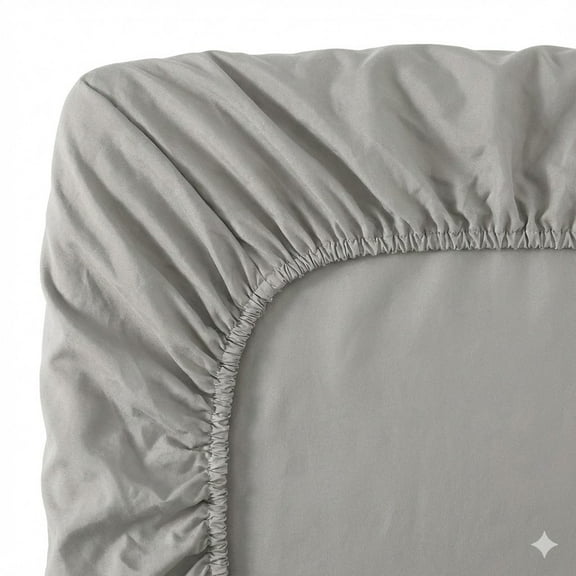 DBOZEUltra-Soft Brushed Microfiber QFitted Sheet - 15" Deep Pocket, Breathable & Cooling Bottom Sheet, Wrinkle & Fade Resistant  Queen, Silver Gray