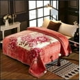 thumbnail image 1 of DBOZE Fleece Organic Blanket Queen Size, Heavy Korean Mink Blanket 1 Ply,Super Soft and Warm, Thick Weighted ,Pink, 1 of 5