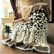 DBOZE  Heavy Korean Faux Mink Fleece Blanket ,2 Ply Reversible  Silky Soft Plush Warm the Best Winter Weighted  Blanket  (King Size, Shariz Red)