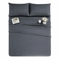 thumbnail image 1 of DBOZE Luxury Bed Sheet Set – Super Soft 1800 Series Microfiber Sheets, 16-Inch Deep Pocket, Wrinkle Resistant & Hypoallergenic, 4-Piece Set,Dark Gray,Queen, 1 of 5