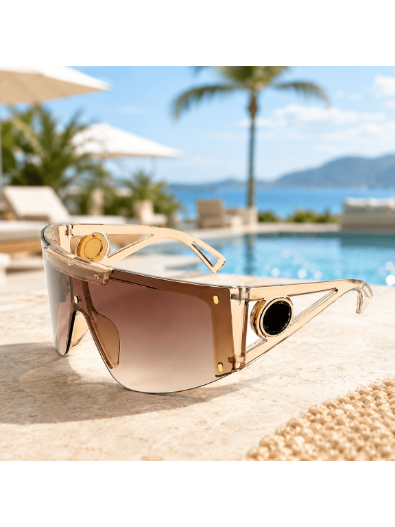 Fashion Oversized Shield Sunglasses for Women Men, Large Square UV400 Sun Glasses, One Piece Lens Shades for Driving Vacation Outdoor Activities