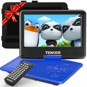 DBPOWER 12" Swivel Display Screen Portable DVD Player with 1.8m Car Charger, Blue