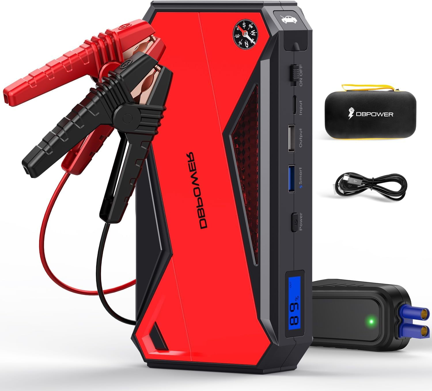 DBPOWER 1600A Peak 18000mAh Portable Car Jump Starter (up to 7.2L Gas/5