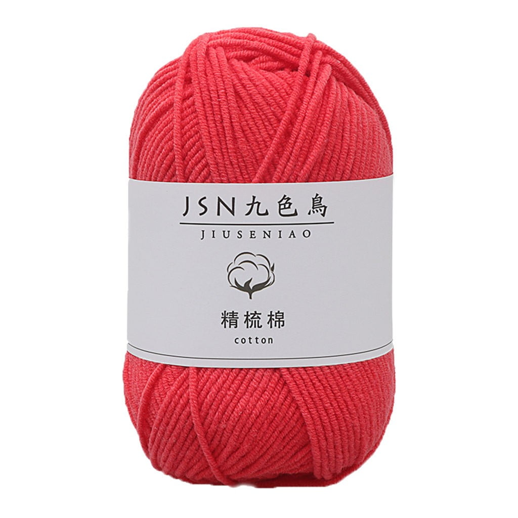 DBSFVPUS Knitting Wool and Needles Kit Milk Cotton 4 Strands Baby Line