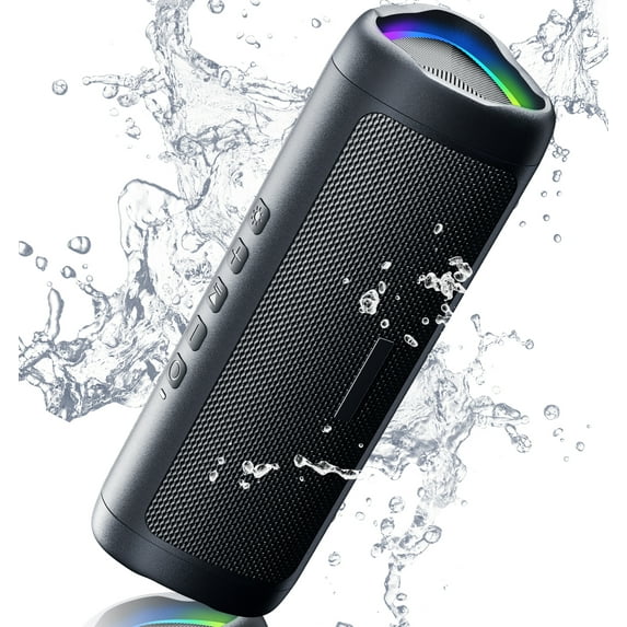 DBSOARS Portable Bluetooth Speaker, IPX5 Waterproof Wireless Bluetooth Speakers for Party Outdoor, Christmas Gifts for Men-Black(1 Pack)