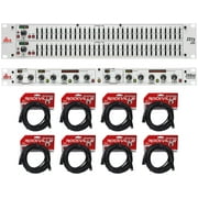 DBX 231S Dual 31 Band Graphic Equalizer Audio Rack Mount EQ+Compressor+Cables
