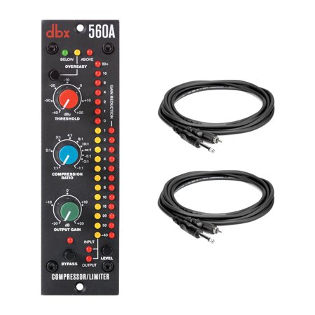 DBX 560A 500-Series Compressor/Limiter Bundle with 2 5-Foot 1/4" TRS Cables