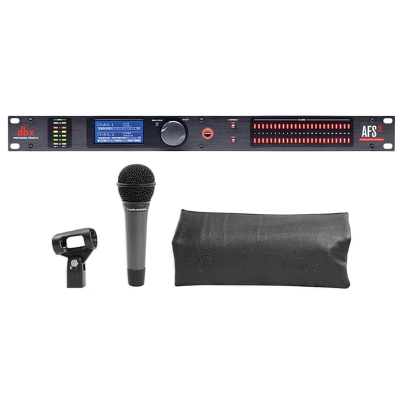 DBX AFS2 Dual Channel Feedback Suppression Processor+Audio Technica Microphone