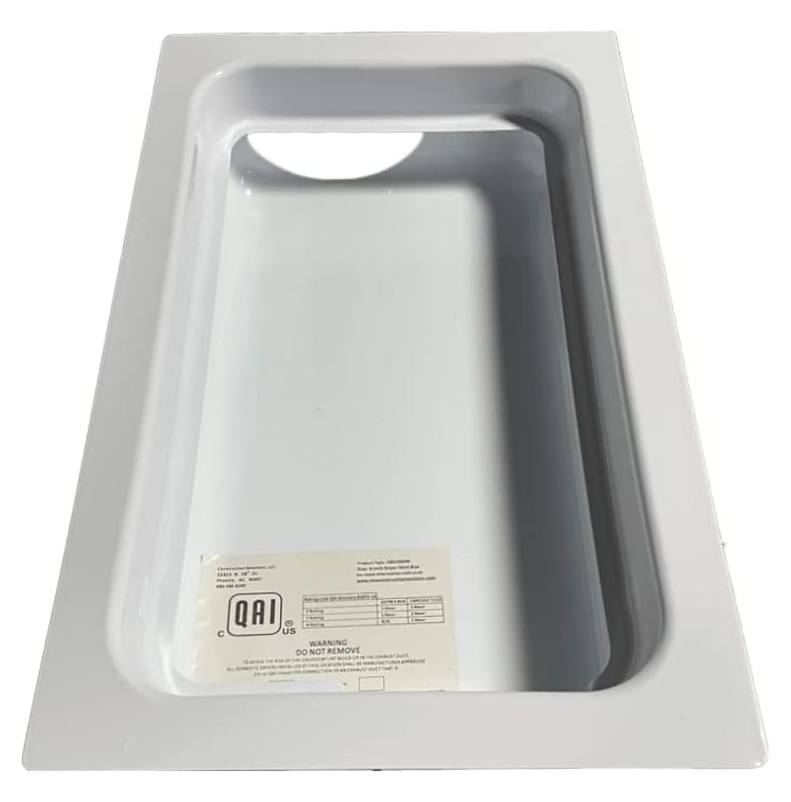 DBX1000M Metal Dryer Vent Box With Snap on Trim Ring Dryer Box