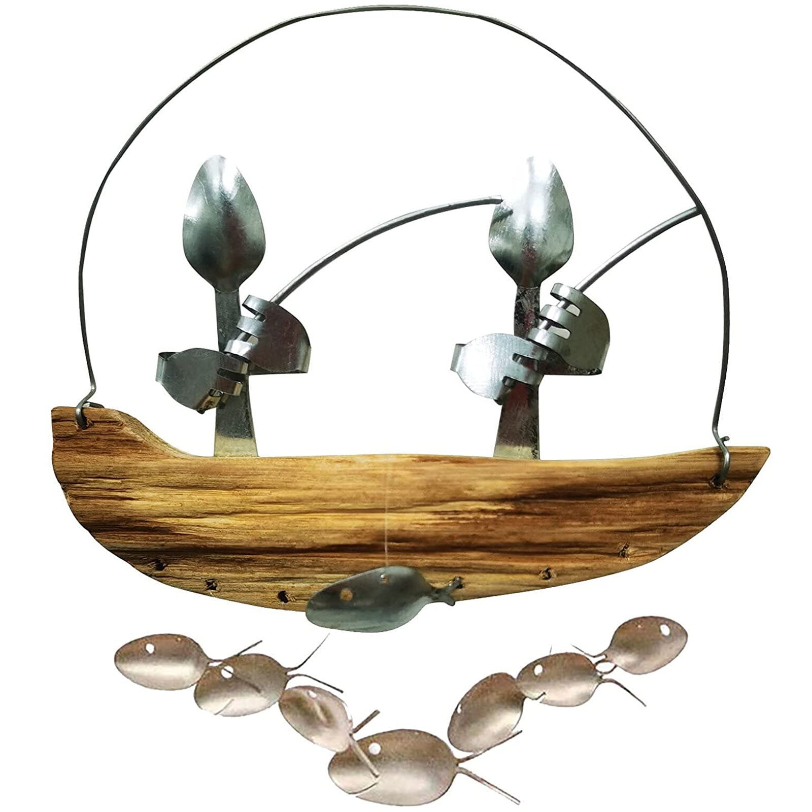 DBYLXMN Angler Wind Chimes Fishing Spoon Head One Person Two People ...