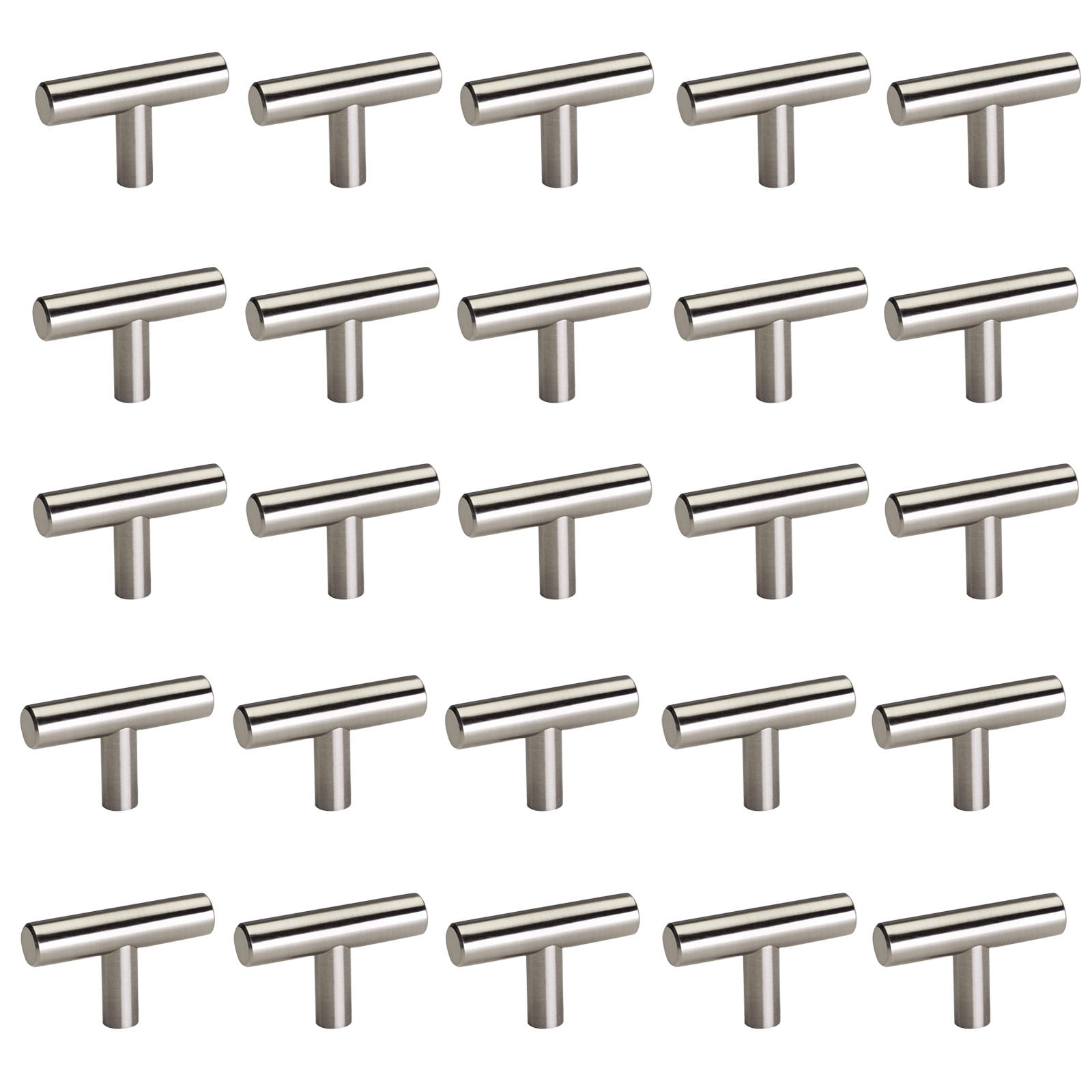 DBYLXMN Color Guard Pole Caps 25 Pack Kitchen Knobs And Pulls Brushed Stainless Steel