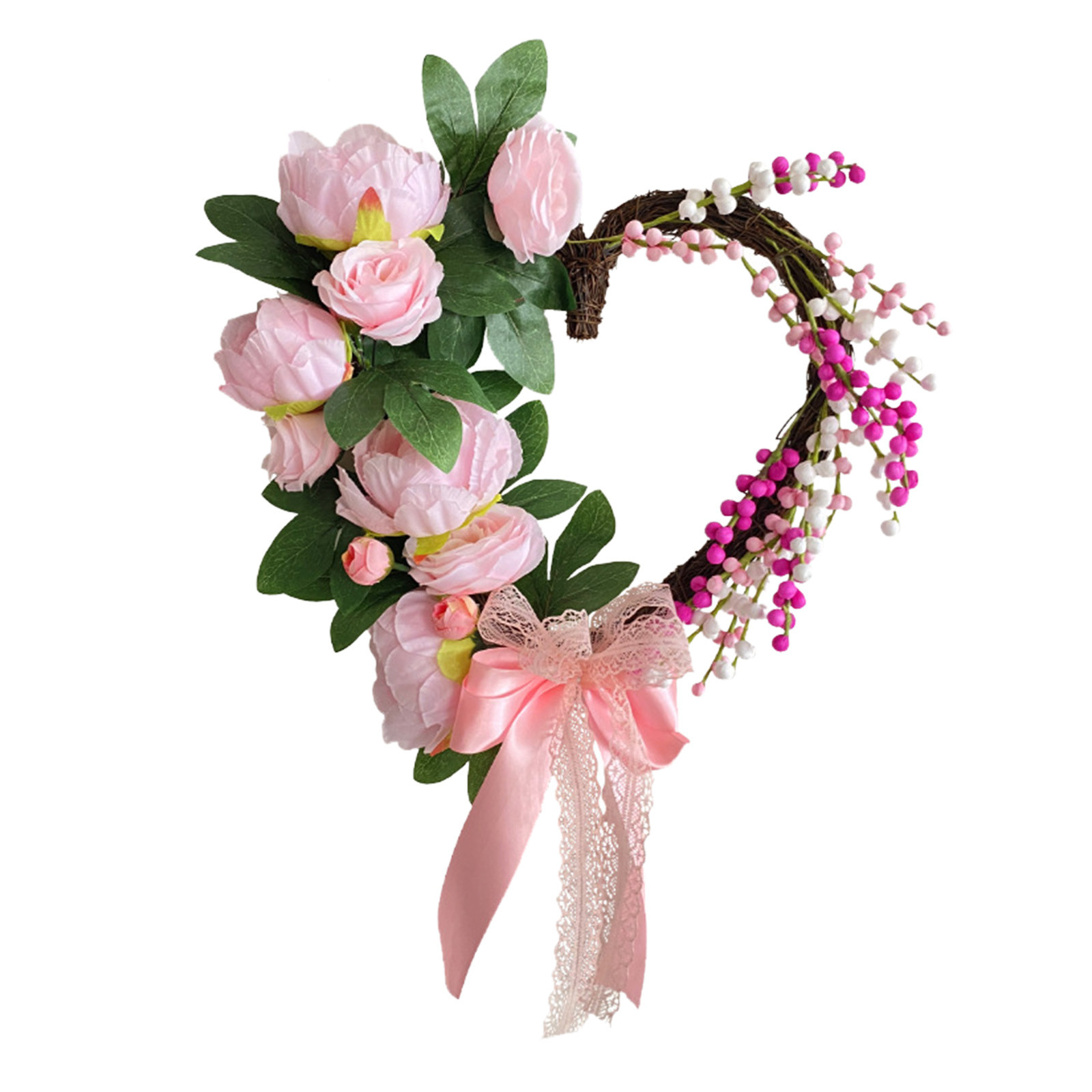 DBYLXMN Front Door Lighted Garland Valentine Day Wreath 2024 Tanabata