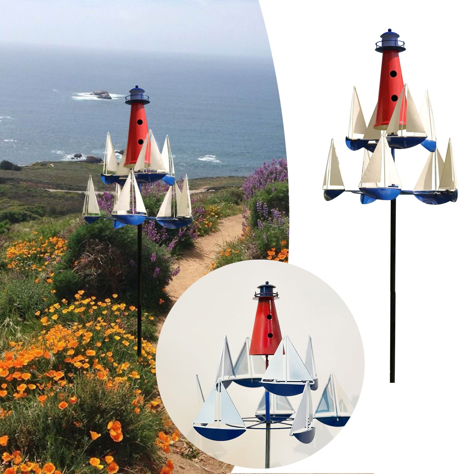 DBYLXMN Independent Windmill Unique Shape Garden Decoration Windmill