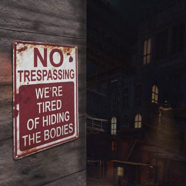 DBYLXMN No Trespassing Retro Metal Sign Flag Plaque Bar Club Garage Wall Art Large Kitchen Wall Decorations