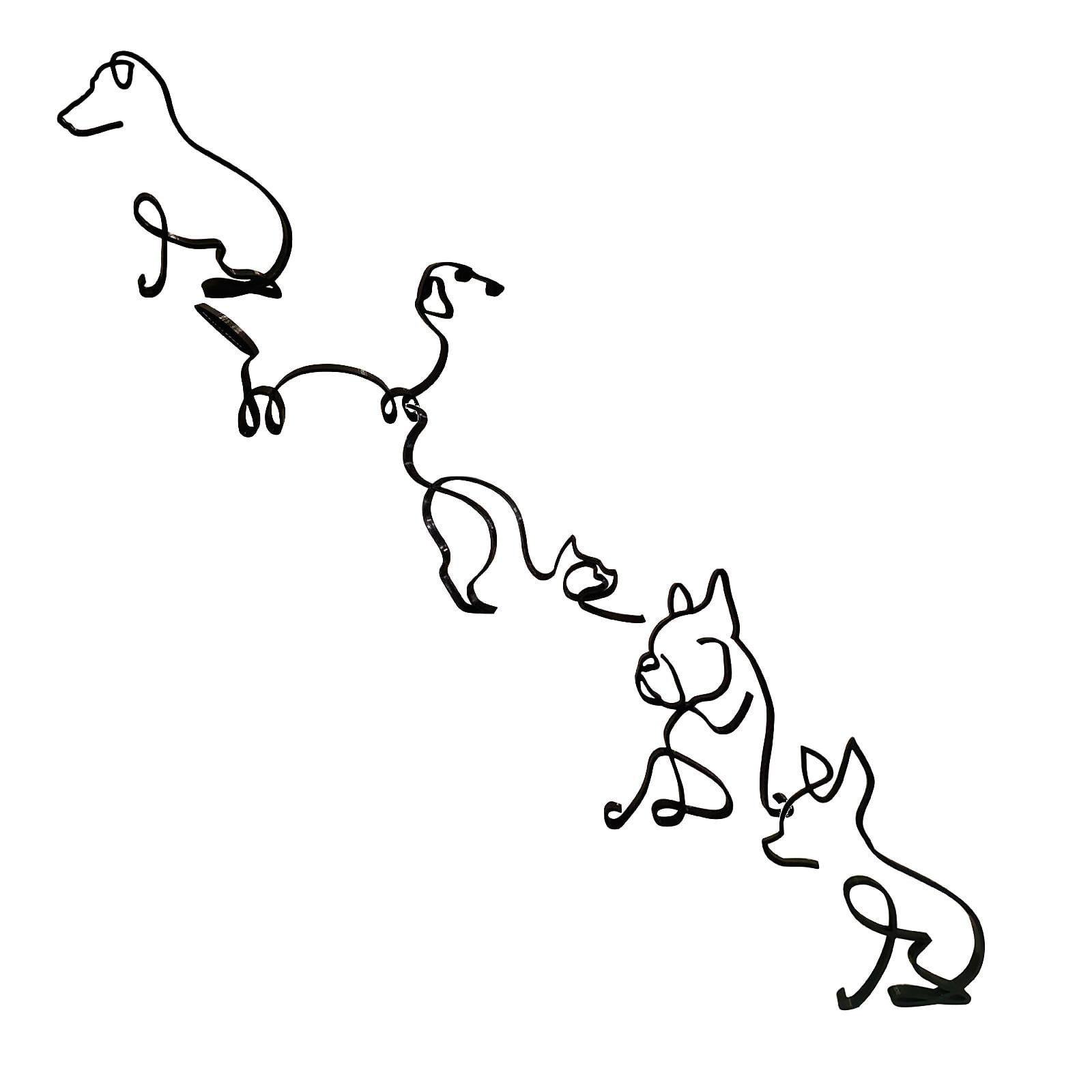 DBYLXMN Resin Statues And Sculptures Dog Minimalist Art Sculpture Metal Decoration