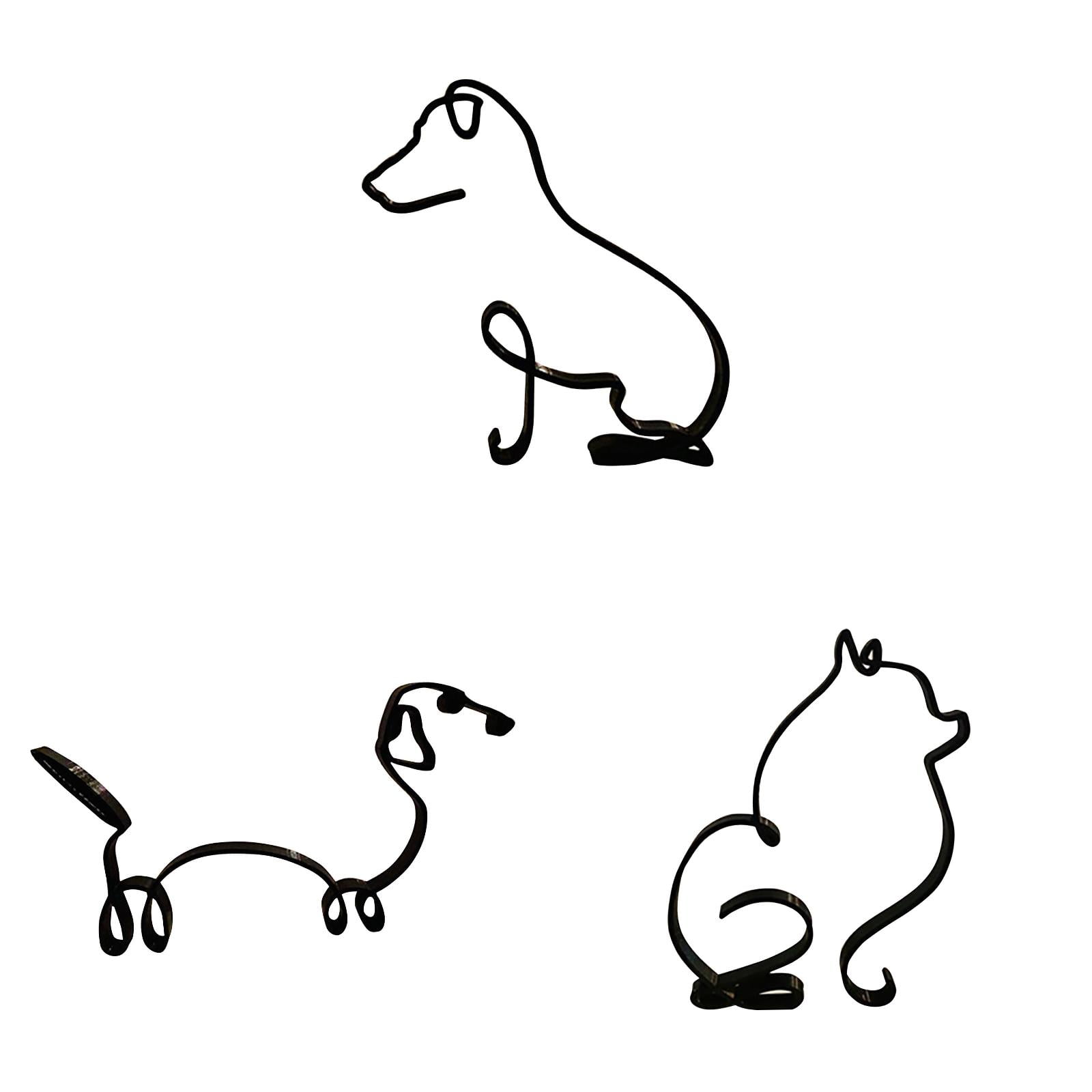 DBYLXMN Resin Statues And Sculptures Dog Minimalist Art Sculpture Metal