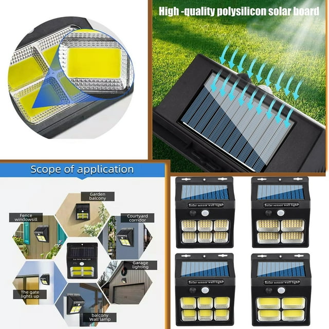 DBYLXMN Solar Outdoor Lights Motion Sensor Solar Powered Lights 3 Modes