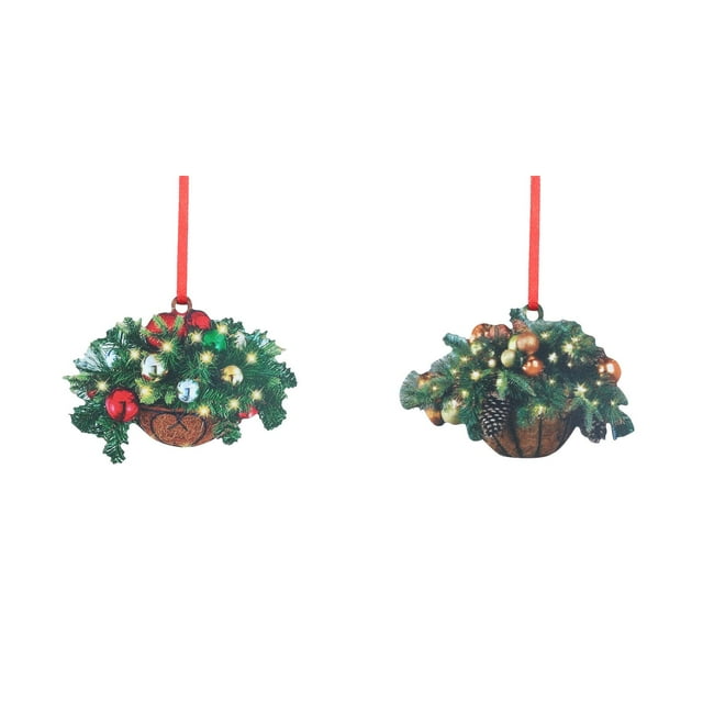 DBYLXMN lit Christmas Hanging Pendant Christmas Wood Ornaments Hanging