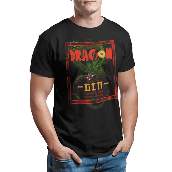 DBZ Dragon Gin Alcohol Mashup T-shirt Designed by Impressive Inks