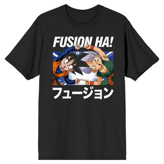 DBZ Fusion Ha Men's Black Crew Neck Tee - L