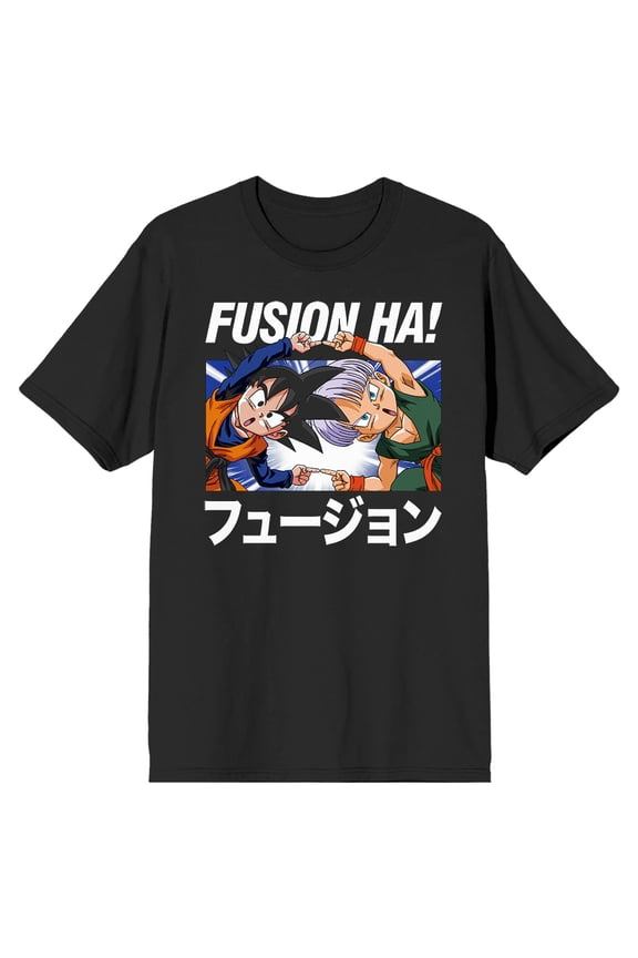 DBZ Fusion Ha Men's Black Crew Neck Tee - M
