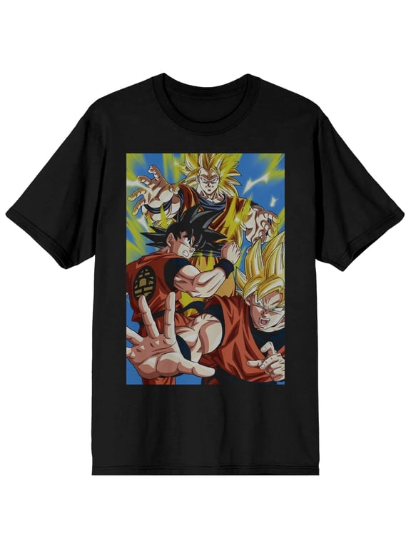 DBZ-RB Confetti Men's Black Crew Neck Tee-6XL