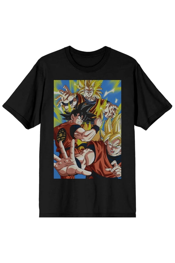 DBZ-RB Confetti Men's Black Crew Neck Tee - M