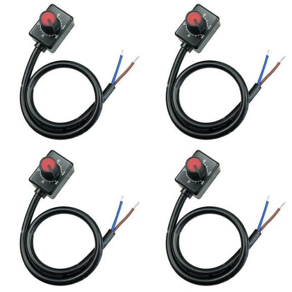 DC 0/1-10V Knob LED Dimmer, Low Voltage Passive Dimmer PWM Dimming for 0-10V or 1-10V Dimmable Electronic LED Driver 4Pc
