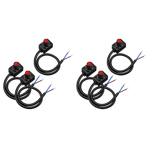 DC 0/1-10V Knob LED Dimmer, Low Voltage Passive Dimmer PWM Dimming for 0-10V or 1-10V Dimmable Electronic LED Driver 6Pc