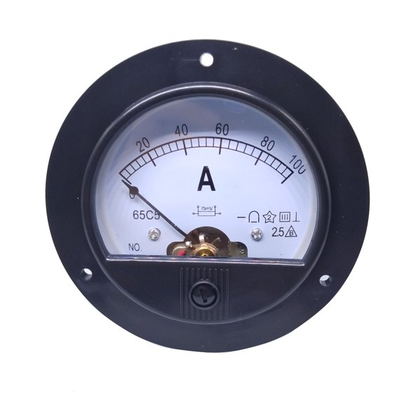DC 0-100A Round Analog Current Panel Meter Ammeter with Shunt