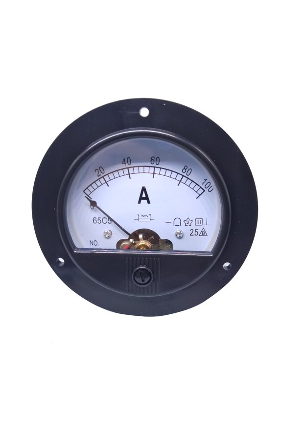 DC 0-100A Round Analog Current Panel Meter Ammeter with Shunt