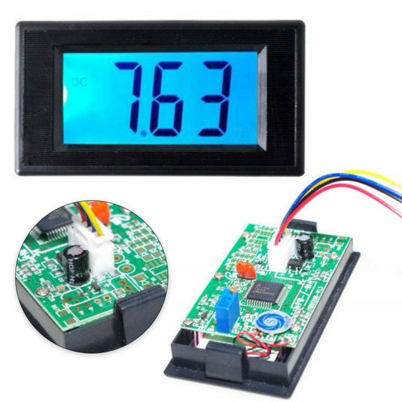 DC 0-200Mv AC/DC Powered 4 Wire LCD Panel Volt Meter Voltmeter Yb5135D