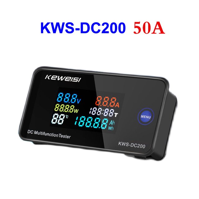DC 0200V 100A Voltmeter Ammeter Capacity Temperature Car Battery