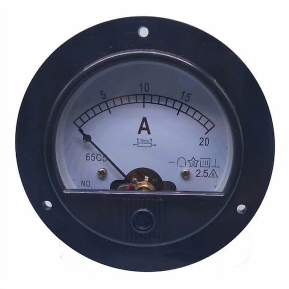 DC 0-20A Round Analog AMP Current Panel Meter Ammeter with Shunt